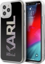 Zwart hoesje van Karl Lagerfeld - Backcover - iPhone 12 Pro Max - Liquid Glitter