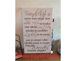 Tekstbord  wandbord  Vriendschap Jubileum Teksten Spreukbord Quotebord Vrienden  Cadeau Geschenk Vaderdag Moederdag Verjaardag Spreuken Spreuk Quoteborden Wand Quote  Bord Muur Decoratie Hout Tekst Handgemaakt
