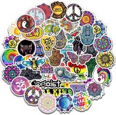Mix van 50pcs Unieke Spirituele Yoga Moonchild Stickers