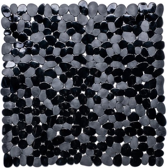 Douchemat-antislip zwart 53x53cm