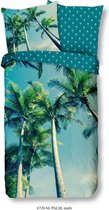 Pure Dekbedovertrek Palm - 140x200/220 - Palmbomen - Groen/Blauw