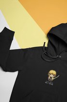 Demon Slayer Kimetsu No Yaiba Zenitsu Pixel Art | Anime Manga Merchandise | Fan Art Unisex Zwart Maat M Hoodie