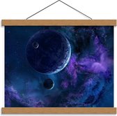 Schoolplaat – Planeten in de Ruimte  - 40x30cm Foto op Textielposter (Wanddecoratie op Schoolplaat)
