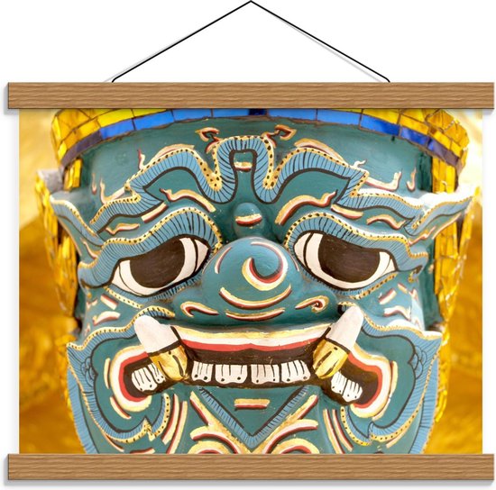 Schoolplaat – Boeddhistische Kunst - 40x30cm Foto op Textielposter (Wanddecoratie op Schoolplaat)