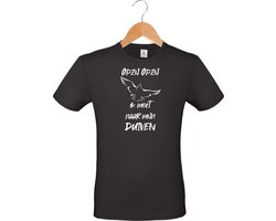 mijncadeautje - T-shirt unisex - zwart - Opzij opzij, naar mijn Duiven - maat L