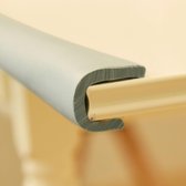 Baby Tafelrand Beschermers - 2 Meter Foam stootrand U-Vorm - Stoot absorberend - Babyveiligheid - Grijs