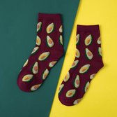 Avocado sokken - Bordeaux rood - Unisex - One Size