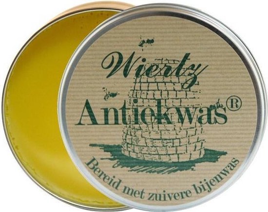 Wiertz Antiekwas Naturel/geel 250 gr - boenwas van zuivere bijenwas, meubelonderhoudsmiddel - Wiertz