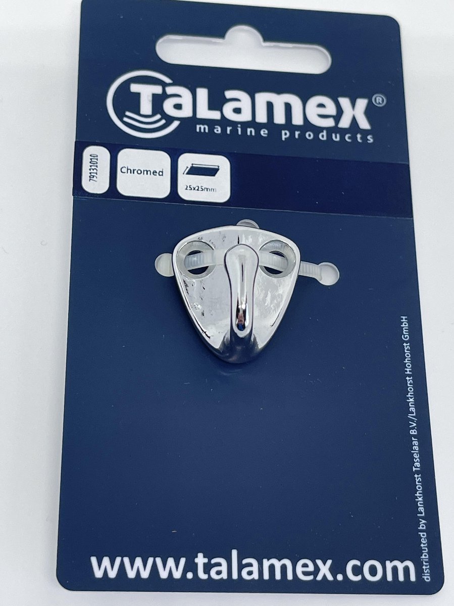 Talamex FENDERHAAK VERCHROOMD 25X25 MM