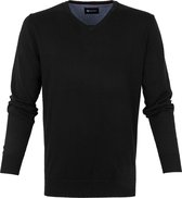 Suitable Katoen Vini Pullover V-Hals Zwart - maat M