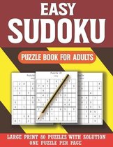 Easy Sudoku Puzzle Book For Adults
