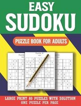 Easy Sudoku Puzzle Book For Adults