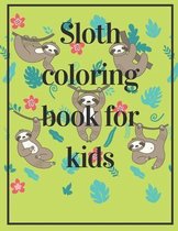 Sloth coloring book for kids