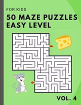 50 Maze Puzzles EASY Level for KIDS - vol. 4