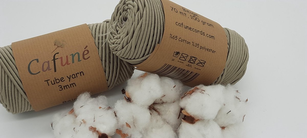 Cafuné Macrame Koord-2mm-Beige-Klos 70 meter-BUİSKOORD