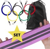 Premium Weerstandsbanden Set - Resistance Band Set - Combinatieset - Unisex - Met Accessoires