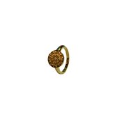 Silventi 9SIL-21001 Zilveren ring - Met Stermotief - Zirkonia - 18 krt Plating - Maat 54 - Goudkleurig