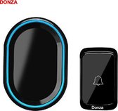 Donza - Draadloze Deurbel met 1 Ontvanger - 5 Volume/60 Melodie - IP44 waterdicht - batterij van 5 jaar