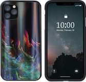 BackCover Aurora Glass Telefoonhoesje - Hoesje voor Apple iPhone 11 Pro Max - Groen