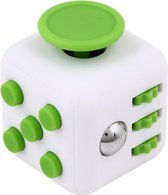 Kwalitatieve Fidget Cube / FriemelKubus | Anti Stress Speelgoed | Fidget Toy - Wit-Groen - AWR