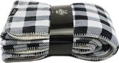 GAEVE | Zest - Fleece deken - Heerlijk zacht, warm plaid - Vacht Square Grijs - 125 x 150 cm