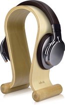 Houten koptelefoonstandaard - Universele koptelefoon Houten hanger - Houder voor gaming-headsets DJ Studio koptelefoon & oortelefoon display - Berkenhout
