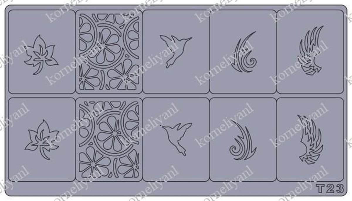 Goedkoopste Korneliya Airbrush - Aeropuffing Sjabloon T23