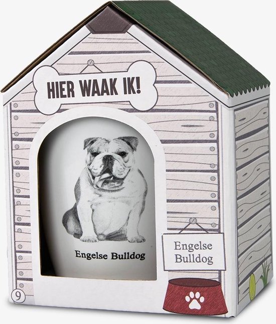 merknaam serie Vierde Mok - Hond - Cadeau - Engelse Bulldog - In cadeauverpakking met gekleurd  lint | bol.com