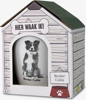 Mok - Hond - Cadeau - Border Collie - Gevuld met een verpakte toffeemix - In cadeauverpakking met gekleurd lint
