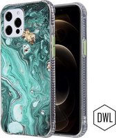 Samsung S20 hoesje siliconen - marmer groen | Samsung Galaxy S20 case | TPU transparant back cover