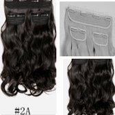 Clip In Hair Extensions  3 piece 200gr 50cm donkerbruin