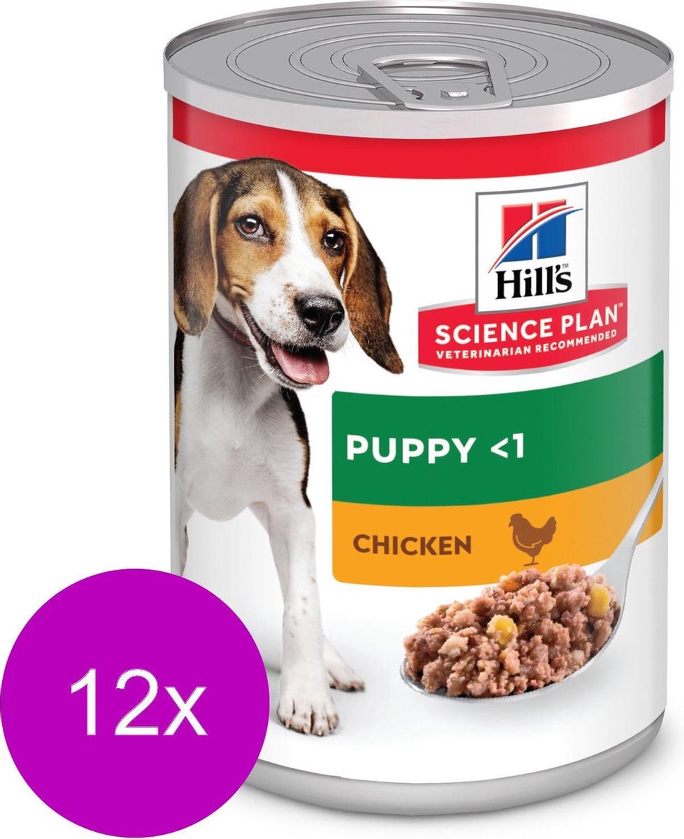Hill's Science Plan Canine Blik Puppy Kip 370 gr - 12 stuks thumbnail 2