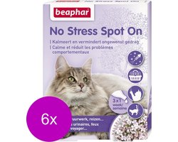 6x Beaphar No Stress Kat Spot On 3 pipetten