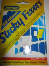 56 stuks dubbelzijdige Foam Pads 12x25mm permanent fixers Sellotape