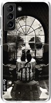 Casetastic Samsung Galaxy S21 Plus 4G/5G Hoesje - Softcover Hoesje met Design - Room Skull BW Print