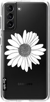 Casetastic Samsung Galaxy S21 Plus 4G/5G Hoesje - Softcover Hoesje met Design - Daisy Transparent Print