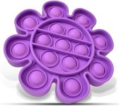 Pop Bubble - Pop it - Pop Fidget Toy - Paars - Bloem vorm - Speeltje