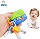 Femur® – Autosleutels Peuter – Interactief Speelgoed - Sleutelbos Voor Kinderen – Speelgoed Autosleutels – Autosleutels Voor Baby – Leuk Als Kraamcadeau – Babyshower – Sleutels Met