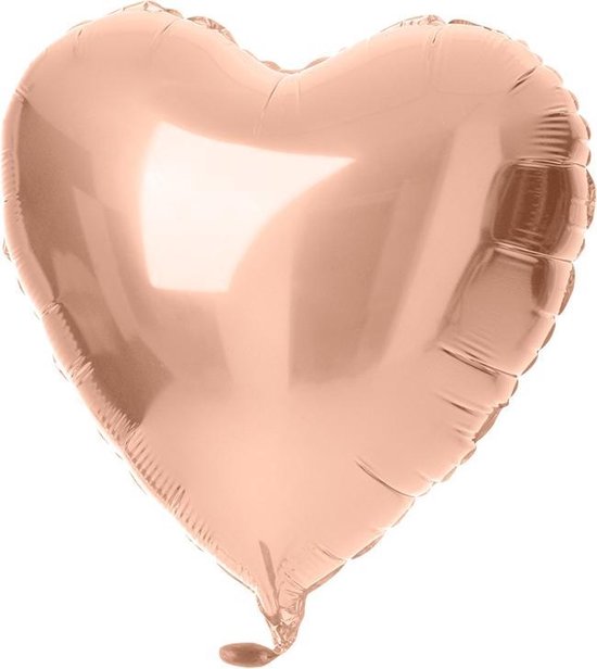Folie ballon Rosé goud hart ballon glans -18in/45cm Heart Rose Gold