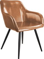 tectake - Stoel Marilyn kunstleer bruin / zwart SKU: 403676