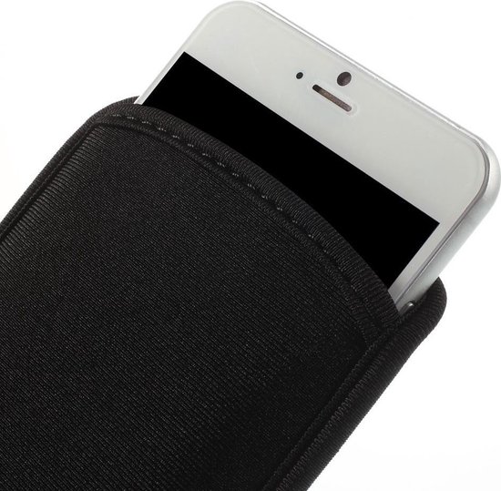 GadgetBay Universeel insteekhoesje neopreen pouch smartphone hoesje - Zwart  | bol.com