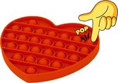 LUVIQ Pop it Fidget Toy - Rood Hartvormig