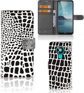 Bookcase Nokia 3.4 Telefoon Hoesje Slangenprint