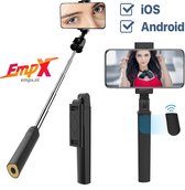 Selfie Stick met Bluetooth afstandsbediening| Tiktak SelfieStick - Bluetooth | Uitschuifbare afstandsbediening | 245Â° Roteerbaar | 7cm tot 10cm smartphones | draadloos