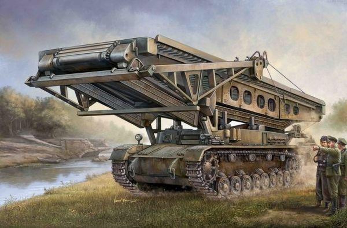 Trumpeter Modelbouwpakket Militaire voertuigen - 00390 Brückenleger IVb WWII - Duitse Bruggenlegger Plastic - 1:35 - Modelbouw
