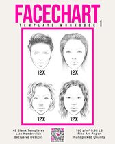 FACECHART Template Werkboek 1 - Makeup boek - Beauty boek - Face chart - Werkboek