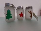 3 decoratieve potten met licht