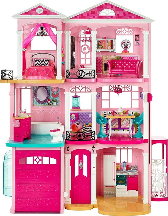 Overleg ongebruikt Luchtpost Barbie Dreamhouse Poppenhuis 120 X 96 Cm | bol.com