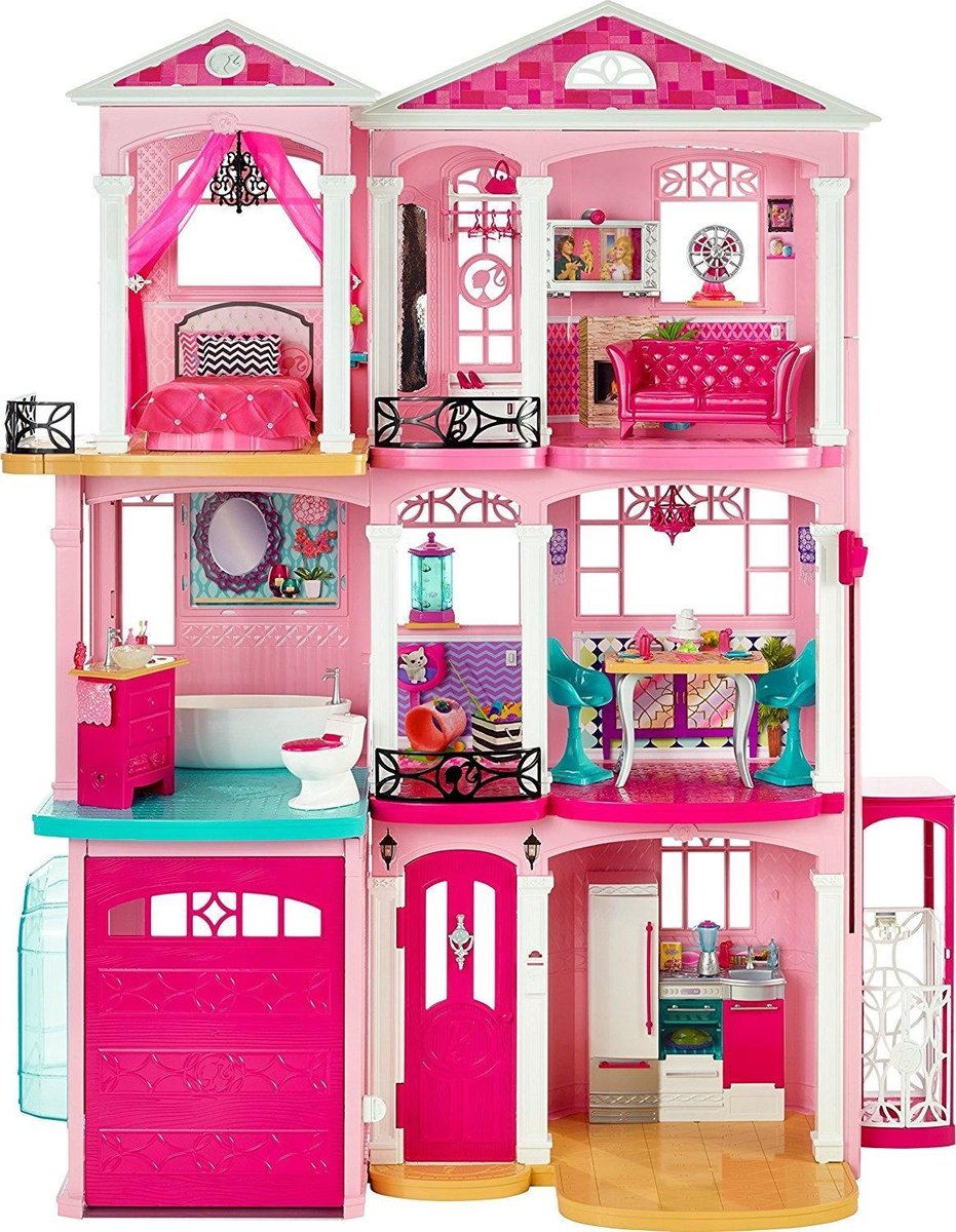 pil span Voorwoord Barbie Dreamhouse Poppenhuis 120 X 96 Cm | bol.com