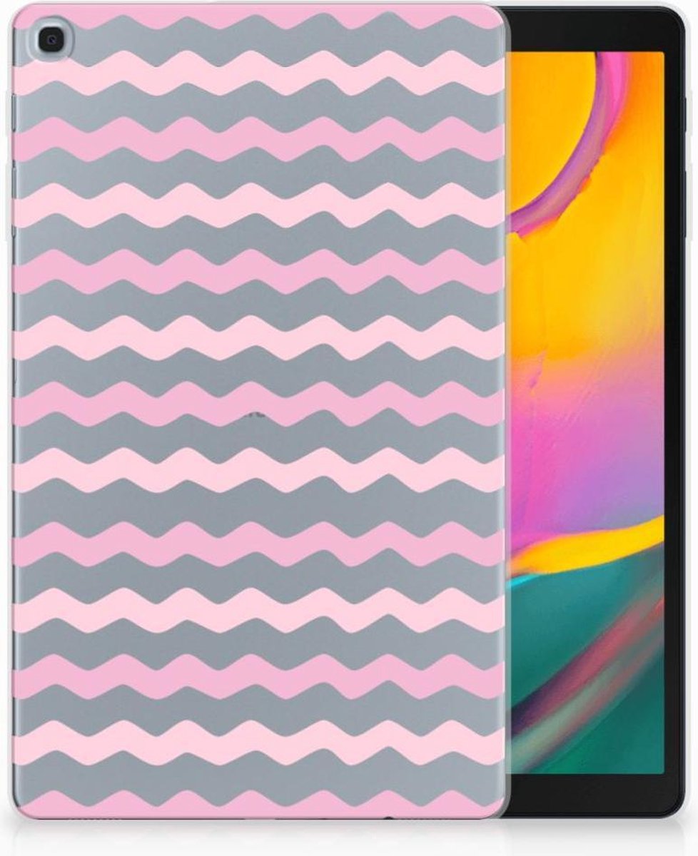 Samsung Galaxy Tab A 10.1 (2019) Hippe Hoes Waves Roze